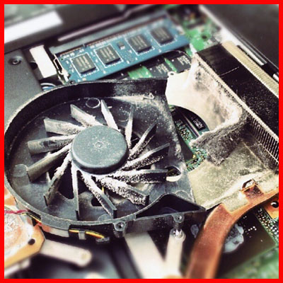 Laptop fans dirty overheating repair